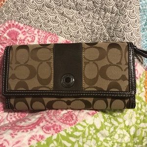 Coach Wallet with Checkbook Insert